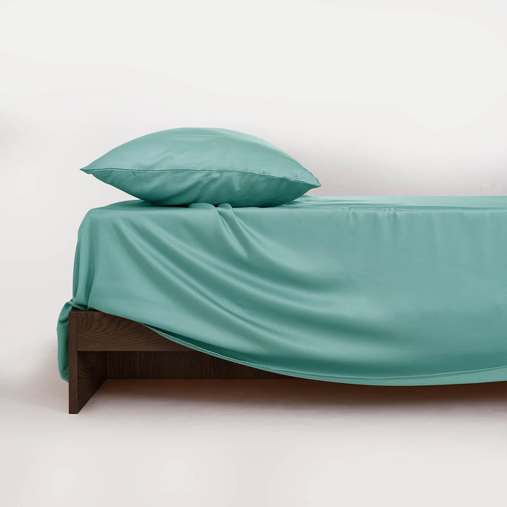 Flat Sheet Without Fitted Corners With Breathable Surface - Bedroom - Teal - Seravelle Home