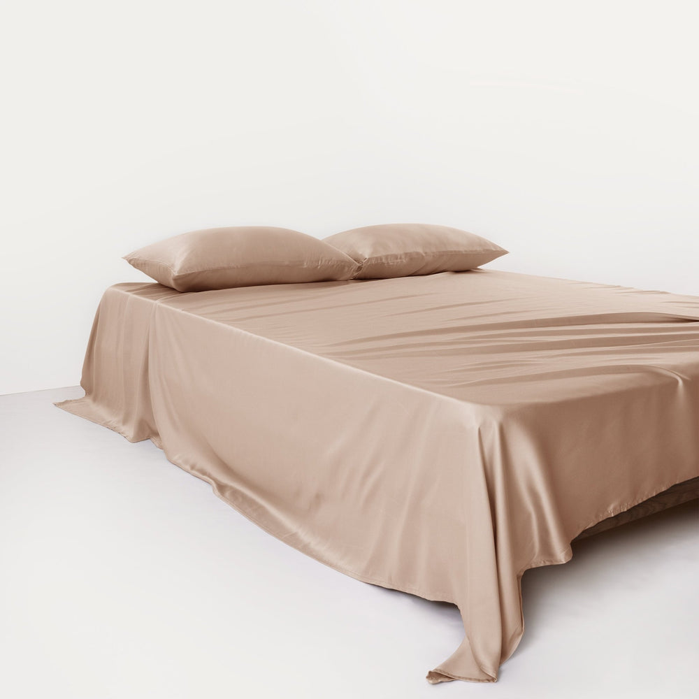 Flat Sheet Without Fitted Corners With Breathable Surface - Bedroom - Beige - Seravelle Home