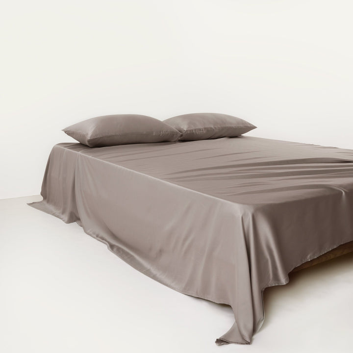 Flat Sheet Without Fitted Corners With Breathable Surface - Bedroom - Warm Grey - Seravelle Home