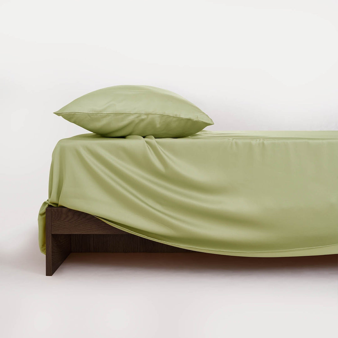 Flat Sheet Without Fitted Corners With Breathable Surface - Bedroom - Sage Green - Seravelle Home
