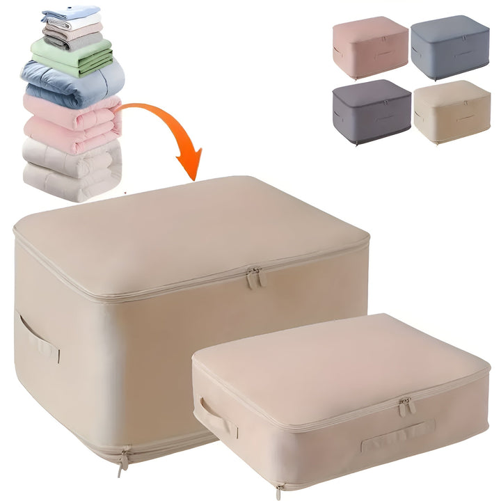 Foldable Compression Storage Bag - Bedroom - Beige - Seravelle Home