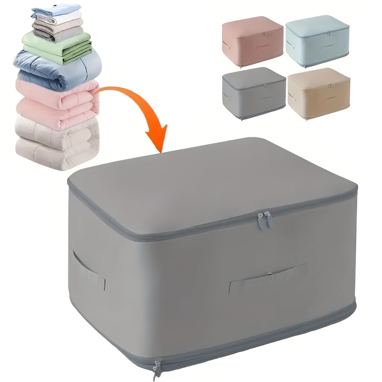 Foldable Compression Storage Bag - Bedroom - Grey - Seravelle Home