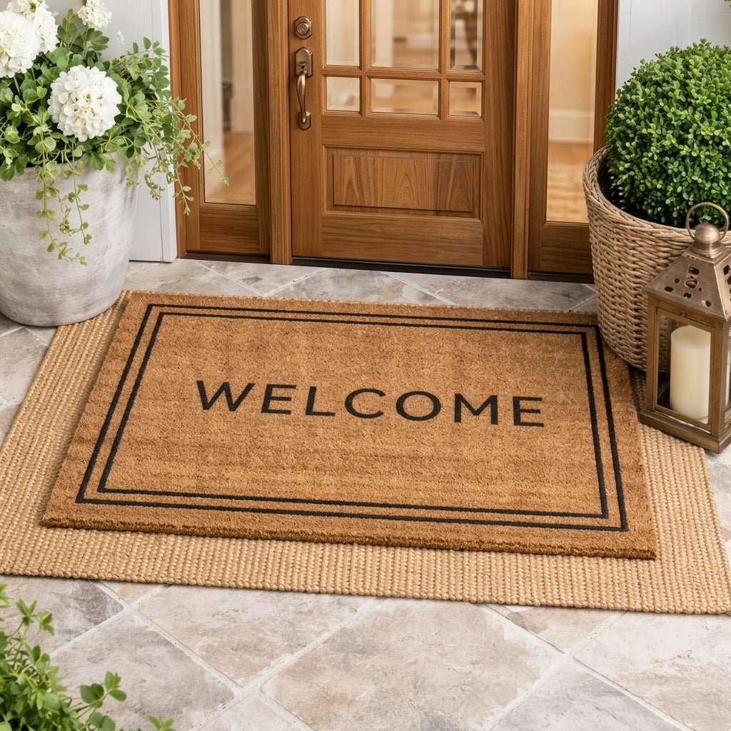 Front Mat with Welcome Inscription - Doormat - Seravelle Home
