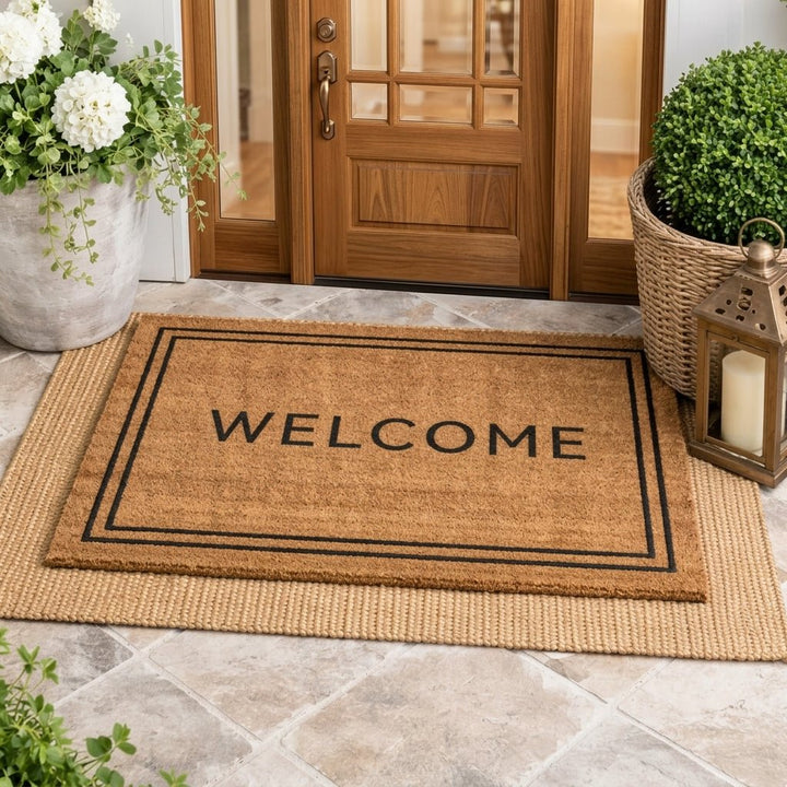 Front Mat with Welcome Inscription - Doormat - Seravelle Home