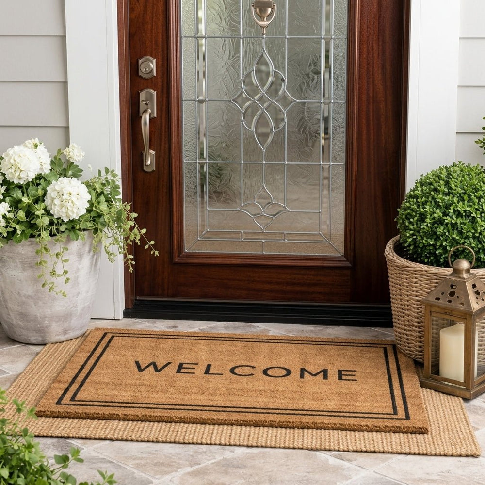 Front Mat with Welcome Inscription - Doormat - Seravelle Home