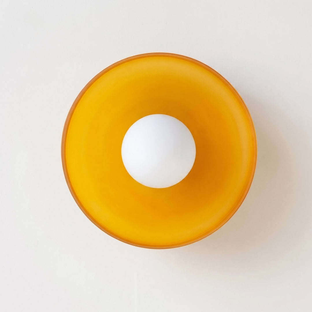 Glass Ceiling Light in Nordic Style - Ceiling Light - Yellow - Seravelle Home