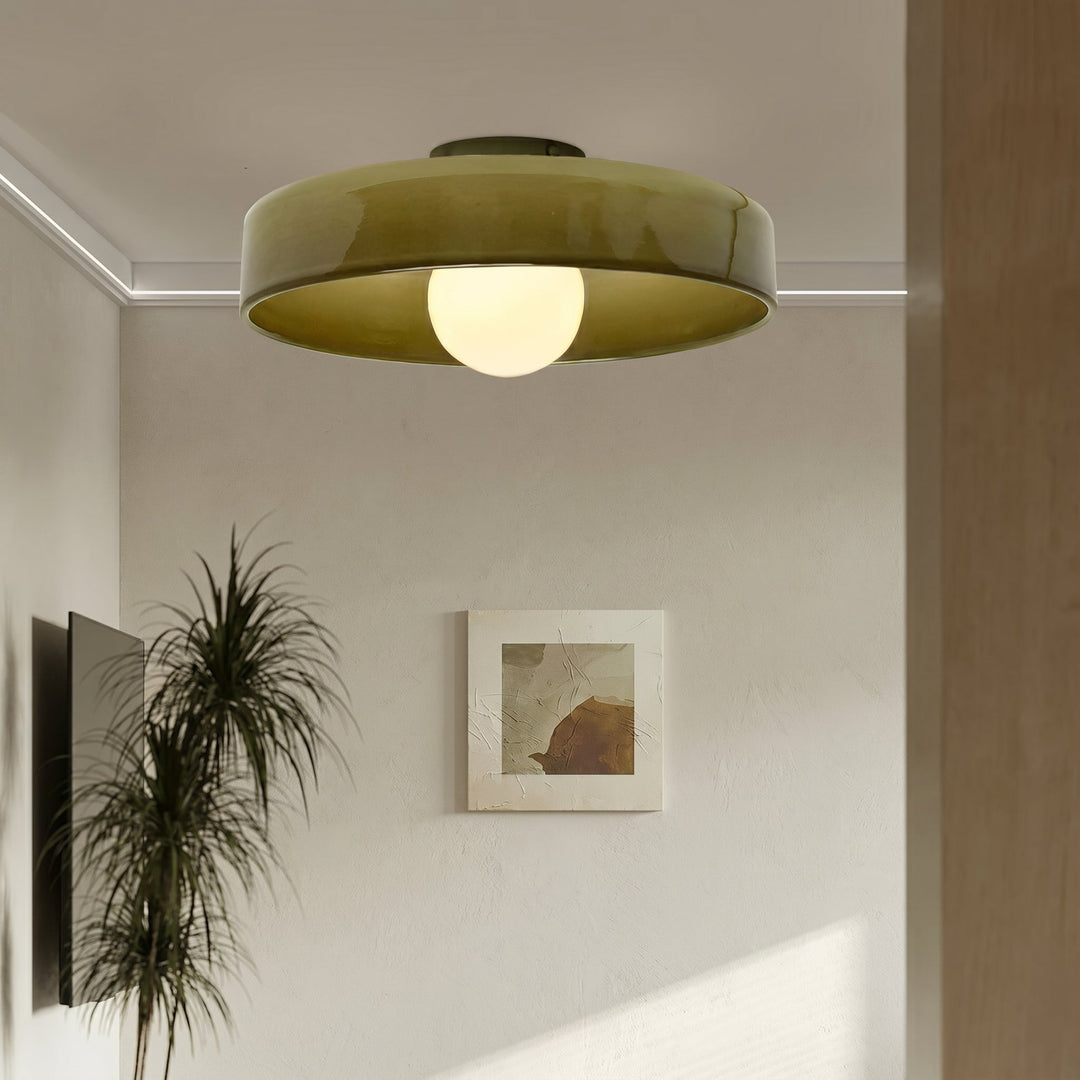 Glass Ceiling Light in Nordic Style - Ceiling Light - Green - Seravelle Home