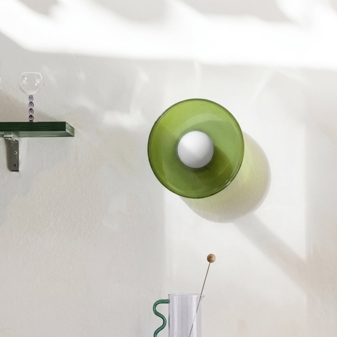 Glass Ceiling Light in Nordic Style - Ceiling Light - Green - Seravelle Home