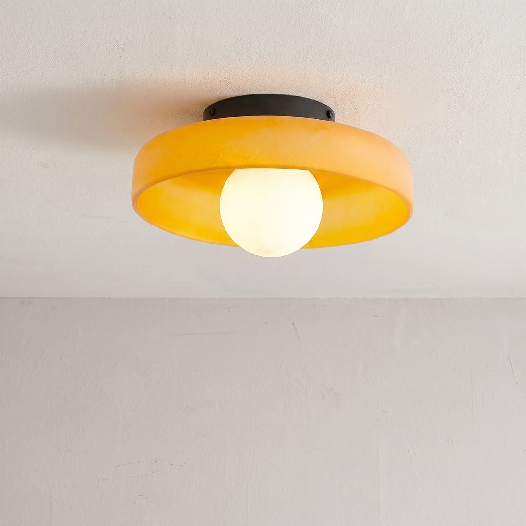 Glass Ceiling Light in Nordic Style - Ceiling Light - Yellow - Seravelle Home