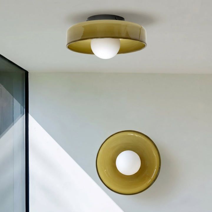 Glass Ceiling Light in Nordic Style - Ceiling Light - Green - Seravelle Home