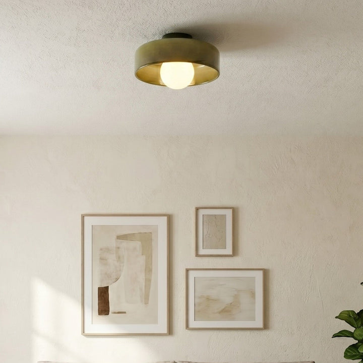 Glass Ceiling Light in Nordic Style - Ceiling Light - Green - Seravelle Home