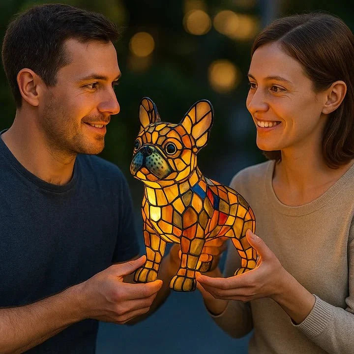 Handcrafted Dog-Shaped Light Lamp