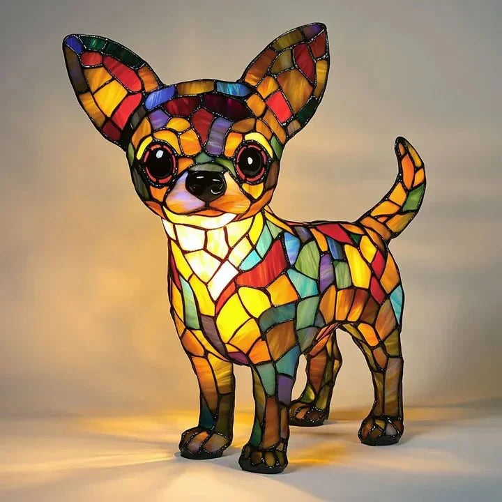 Handcrafted Dog-Shaped Light Lamp