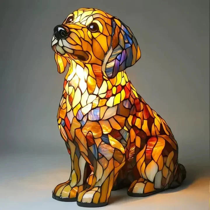 Handcrafted Dog-Shaped Light Lamp