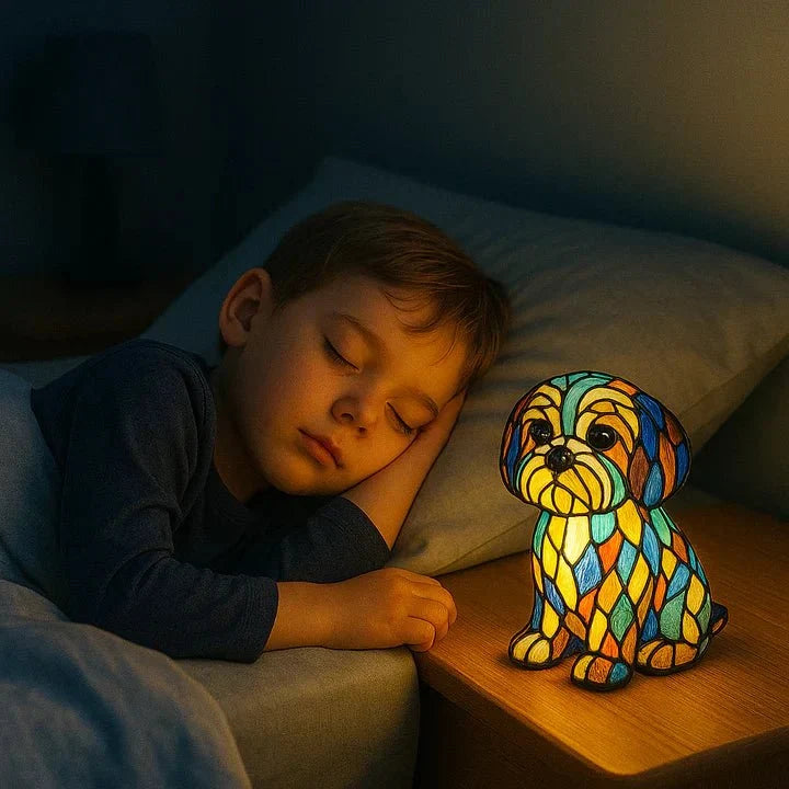 Handcrafted Dog-Shaped Light Lamp