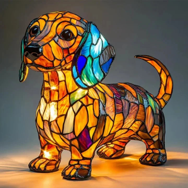 Handcrafted Dog-Shaped Light Lamp