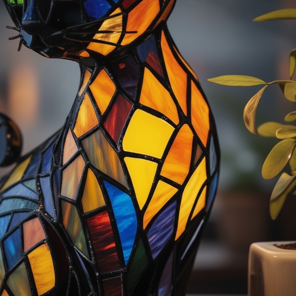 Handmade LED Cat Lamp for Coziness & Gifts - LED Table Lamp - Seravelle Home