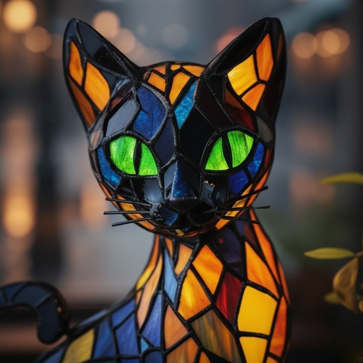 Handmade LED Cat Lamp for Coziness & Gifts - LED Table Lamp - Seravelle Home