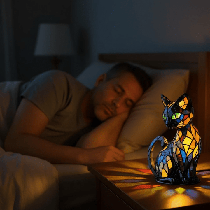 Handmade LED Cat Lamp for Coziness & Gifts - LED Table Lamp - Seravelle Home