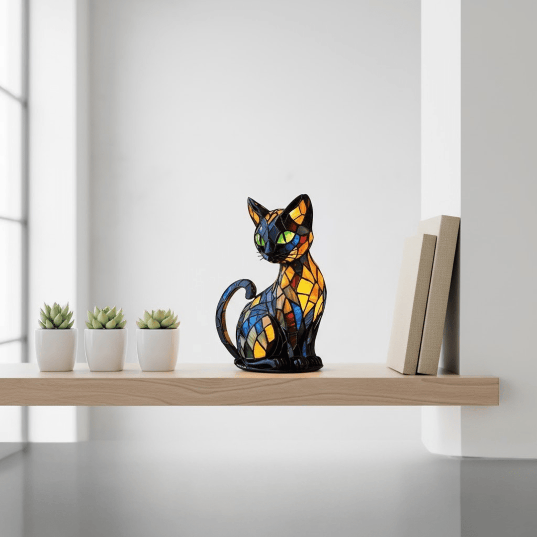 Handmade LED Cat Lamp for Coziness & Gifts - LED Table Lamp - Seravelle Home