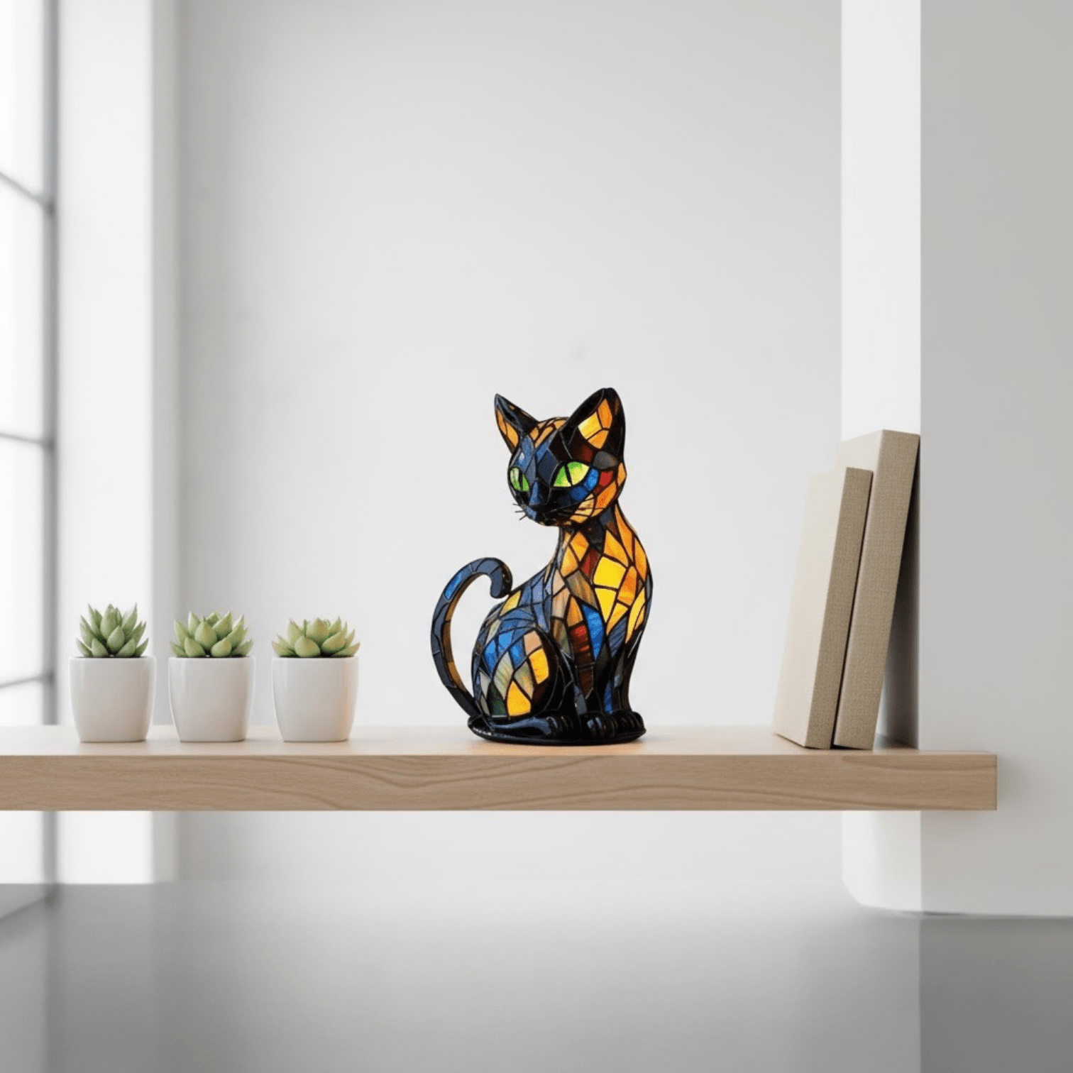 Handmade LED Cat Lamp for Coziness & Gifts - LED Table Lamp - Seravelle Home