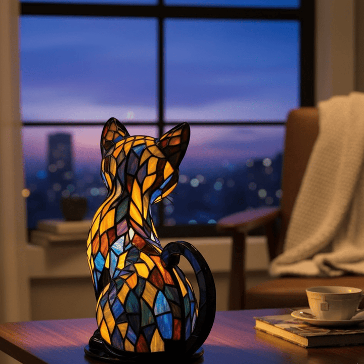 Handmade LED Cat Lamp for Coziness & Gifts - LED Table Lamp - Seravelle Home