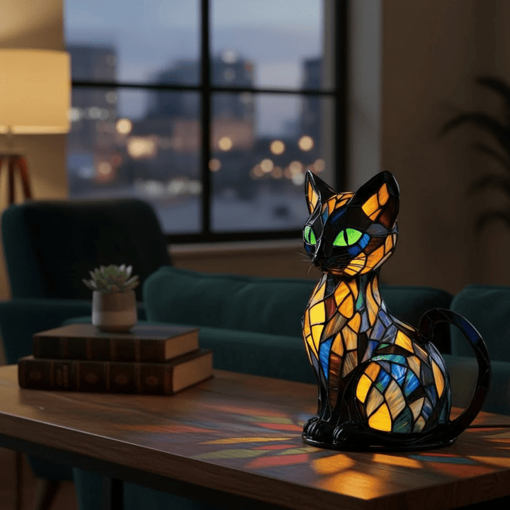 Handmade LED Cat Lamp for Coziness & Gifts - LED Table Lamp - Seravelle Home