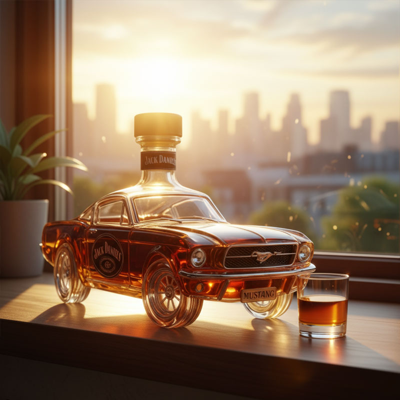 Whiskey Decanter in Mustang Design for Stylish Serving