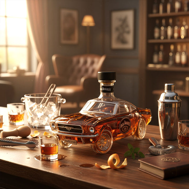 Whiskey Decanter in Mustang Design for Stylish Serving