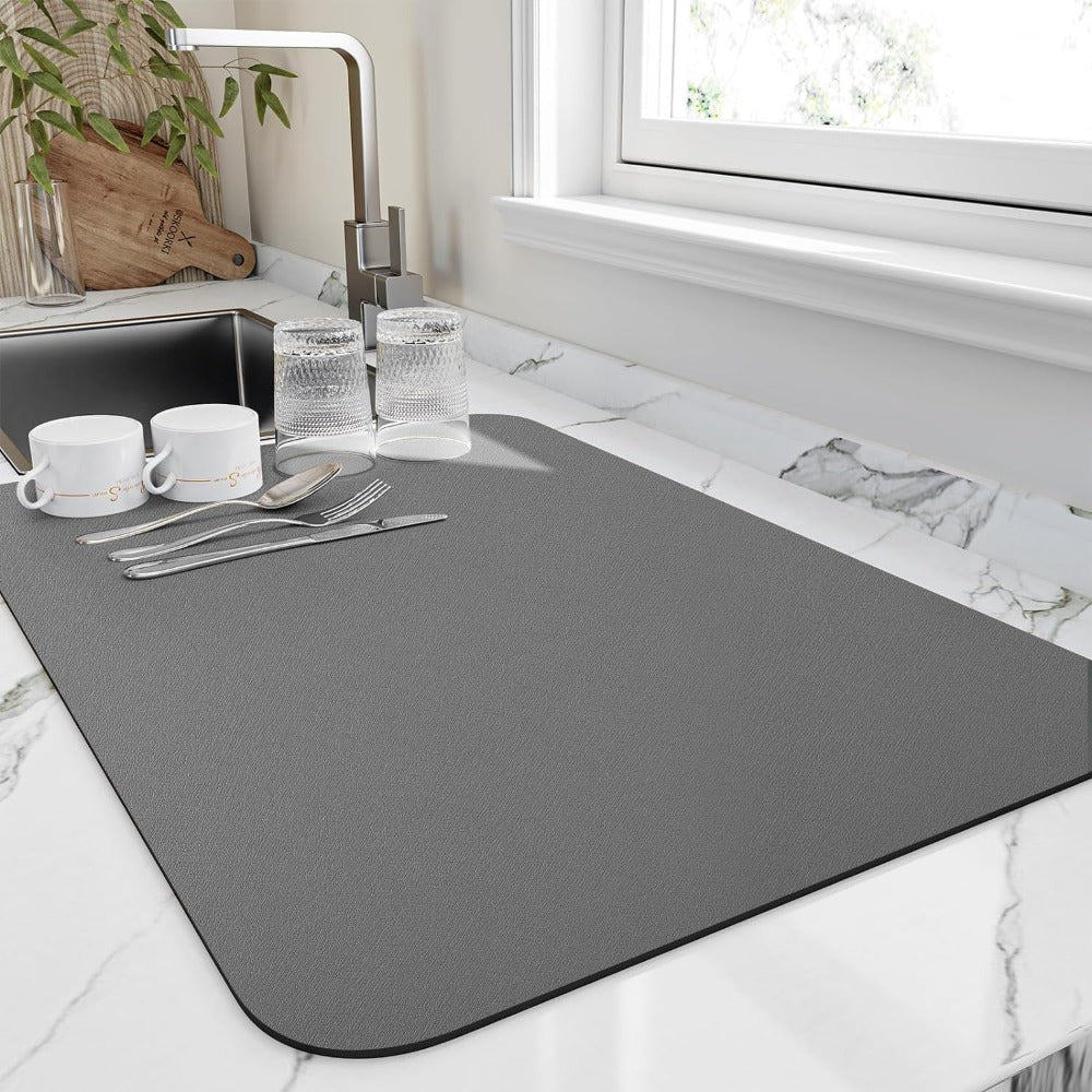 Powerful Draining Mat for Kitchen and Coffee Station