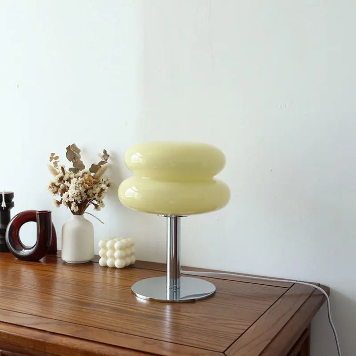 Italian Bauhaus Table Lamp for Modern Living - Table Lamp - Beige Yellow - Seravelle Home