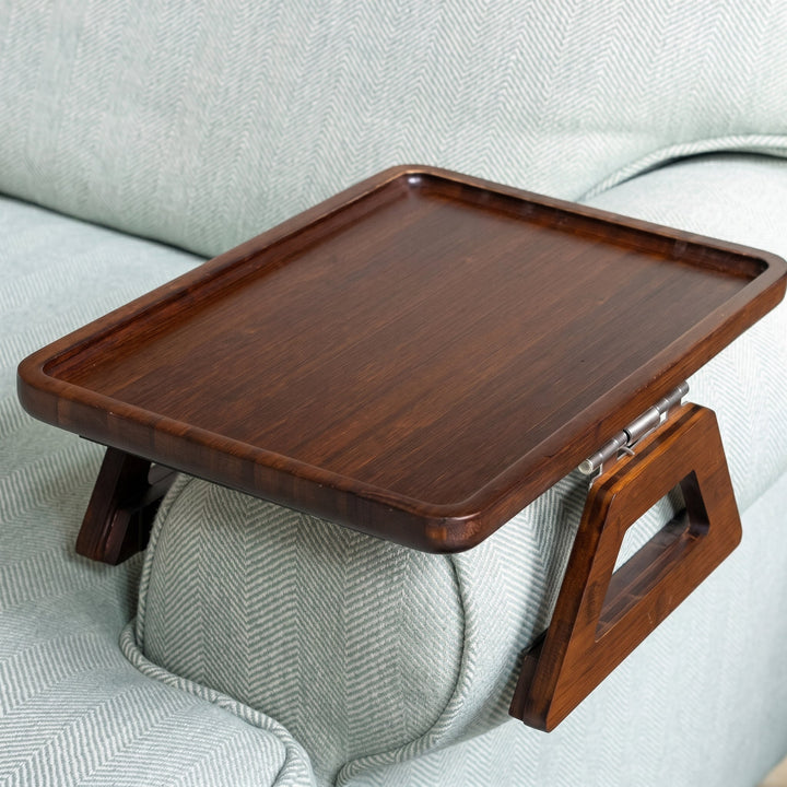 Folding Sofa Tray with Armrest Attachment