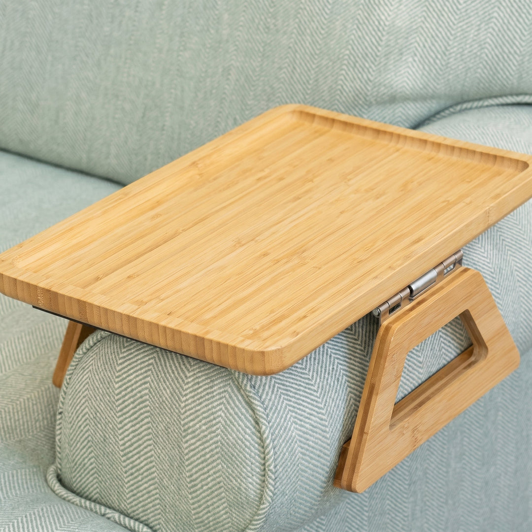 Folding Sofa Tray with Armrest Attachment