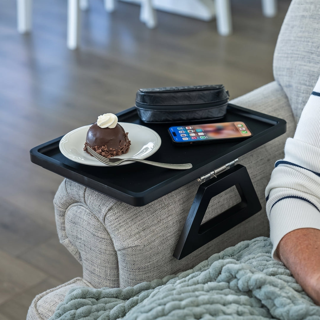 Folding Sofa Tray with Armrest Attachment