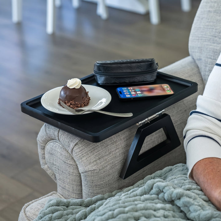 Folding Sofa Tray with Armrest Attachment
