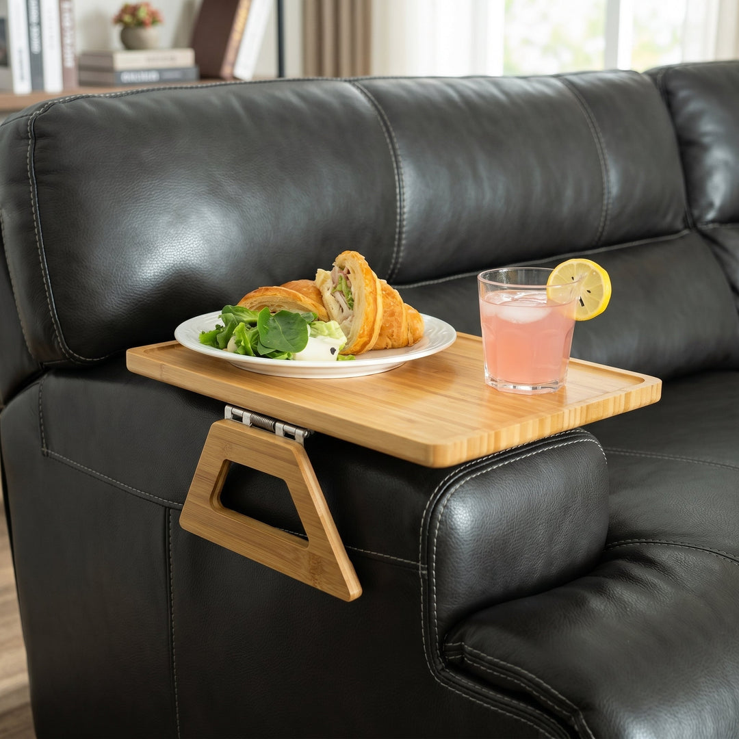 Folding Sofa Tray with Armrest Attachment