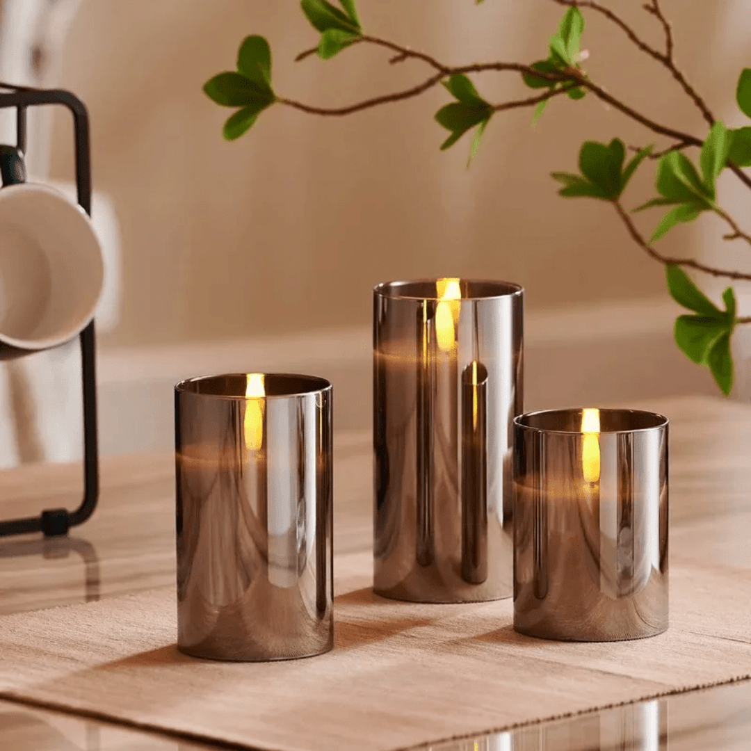 LED Candle Set with Realistic Flickering Flame Effect - Table Lamp - Seravelle Home