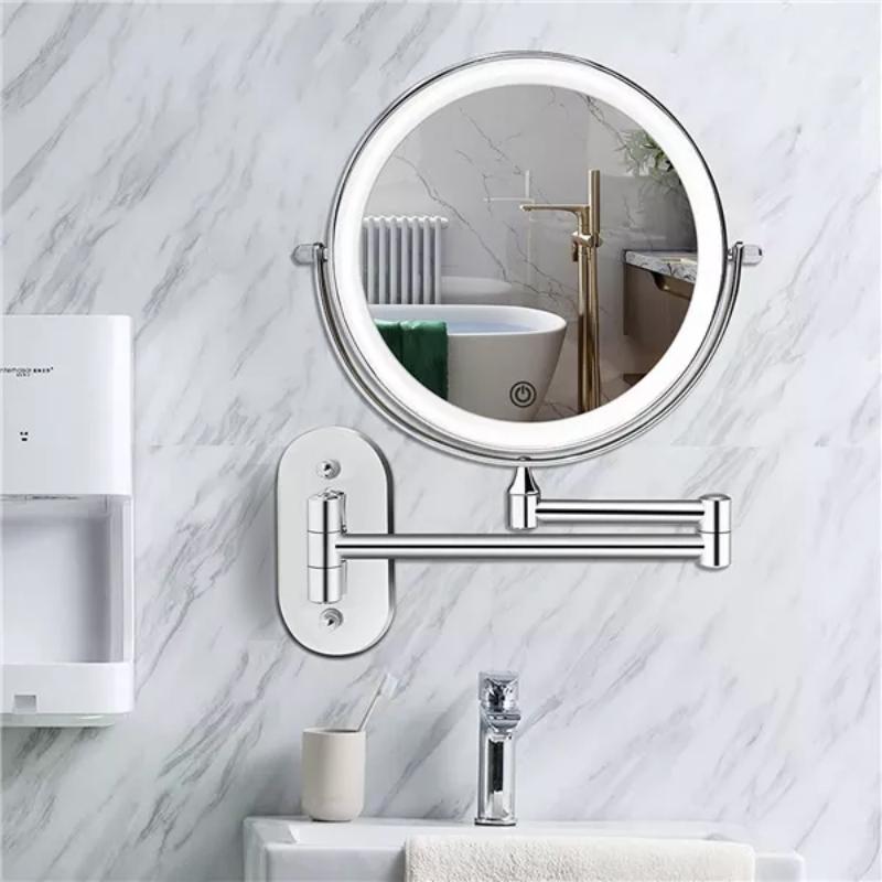 LED Makeup Mirror with Magnification and Wall Mount - Mirror - Seravelle Home