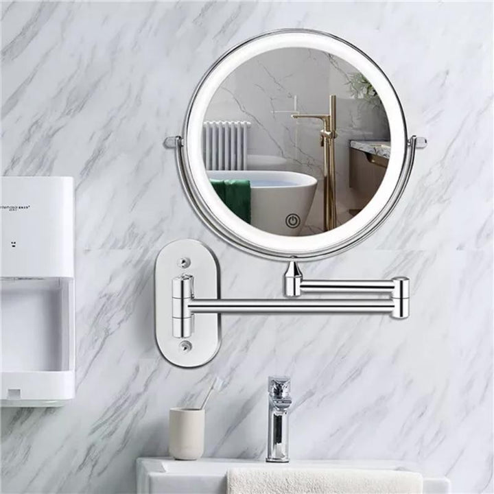LED Makeup Mirror with Magnification and Wall Mount - Mirror - Seravelle Home