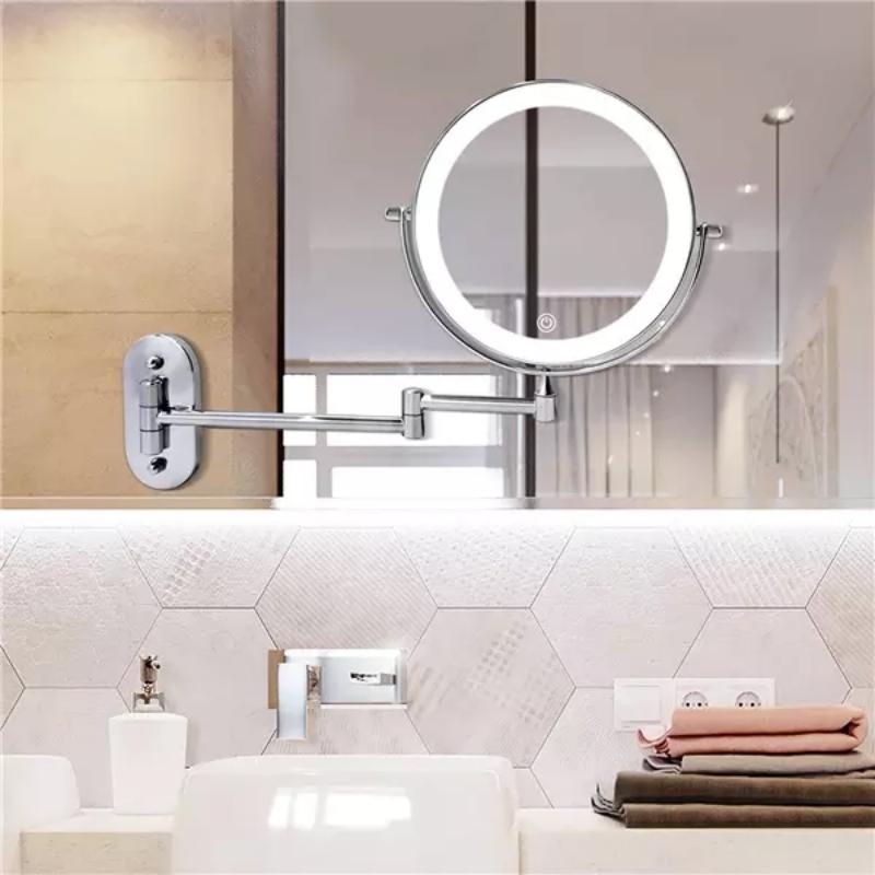 LED Makeup Mirror with Magnification and Wall Mount - Mirror - Seravelle Home