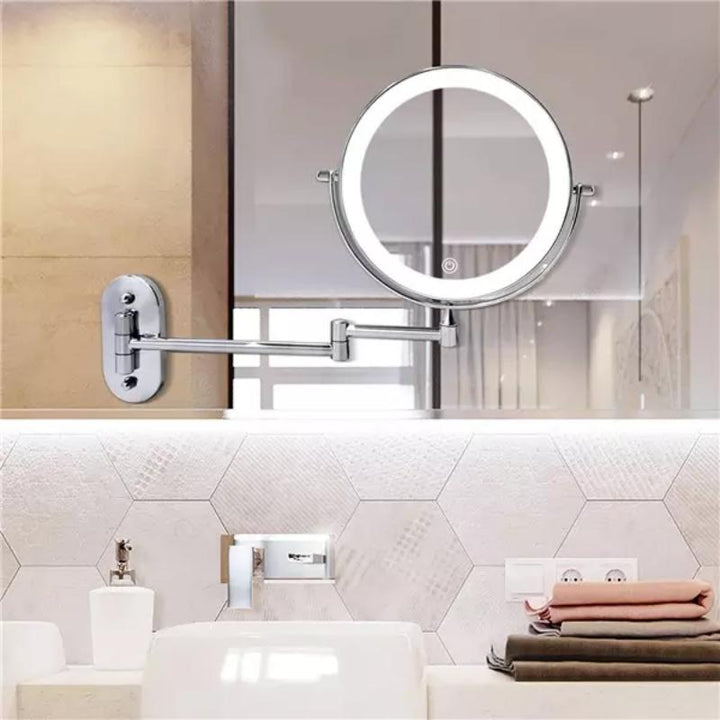 LED Makeup Mirror with Magnification and Wall Mount - Mirror - Seravelle Home