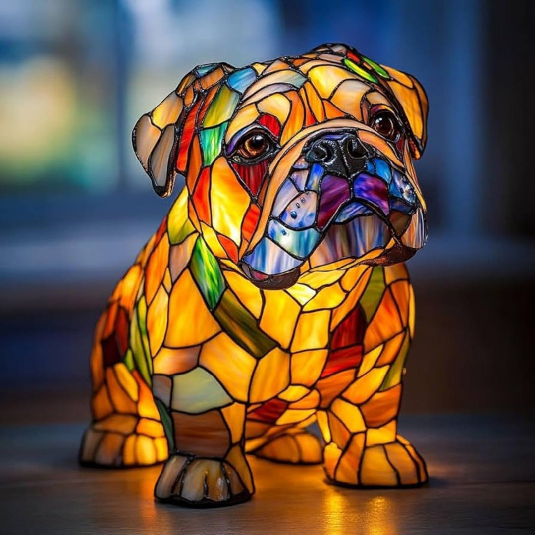 LED Night Light with Dog Design - Table lamps - Bulldog sitting - Seravelle Home