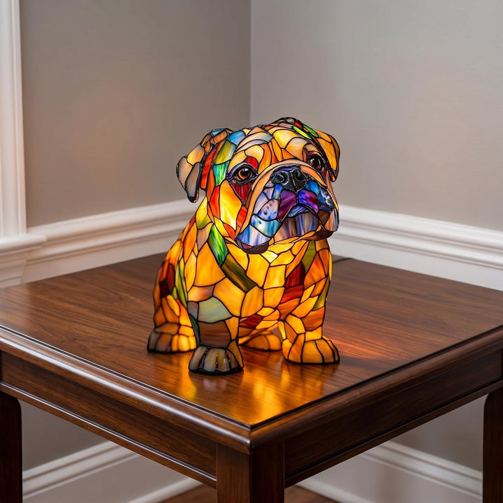 LED Night Light with Dog Design - Table lamps - Bulldog sitting - Seravelle Home