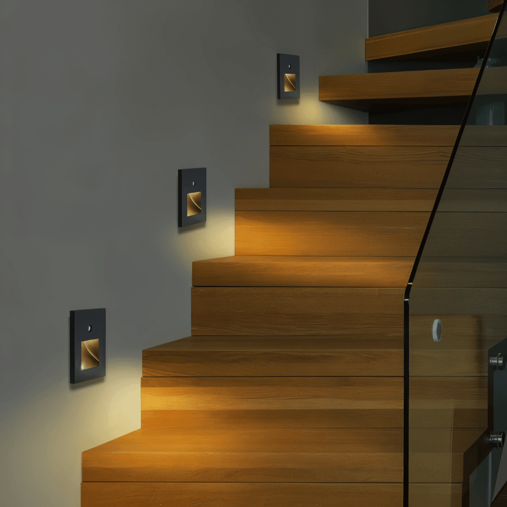 LED Stair Light with Motion Sensor for Indoor Use - Stair Light - Black with Sensor A - Seravelle Home