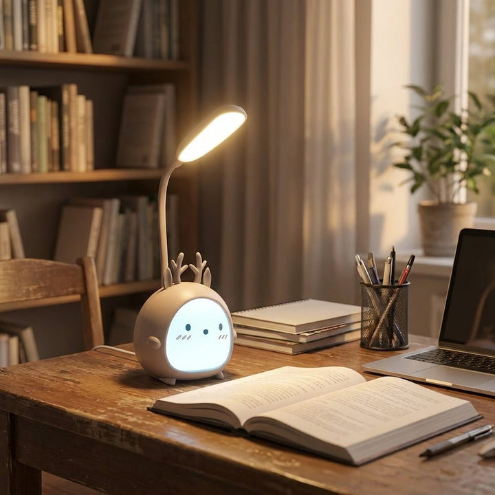Lumi - Gentle LED Reading Lamp with Flexible Neck and USB Connection - Reading Lamp - Grey - Seravelle Home