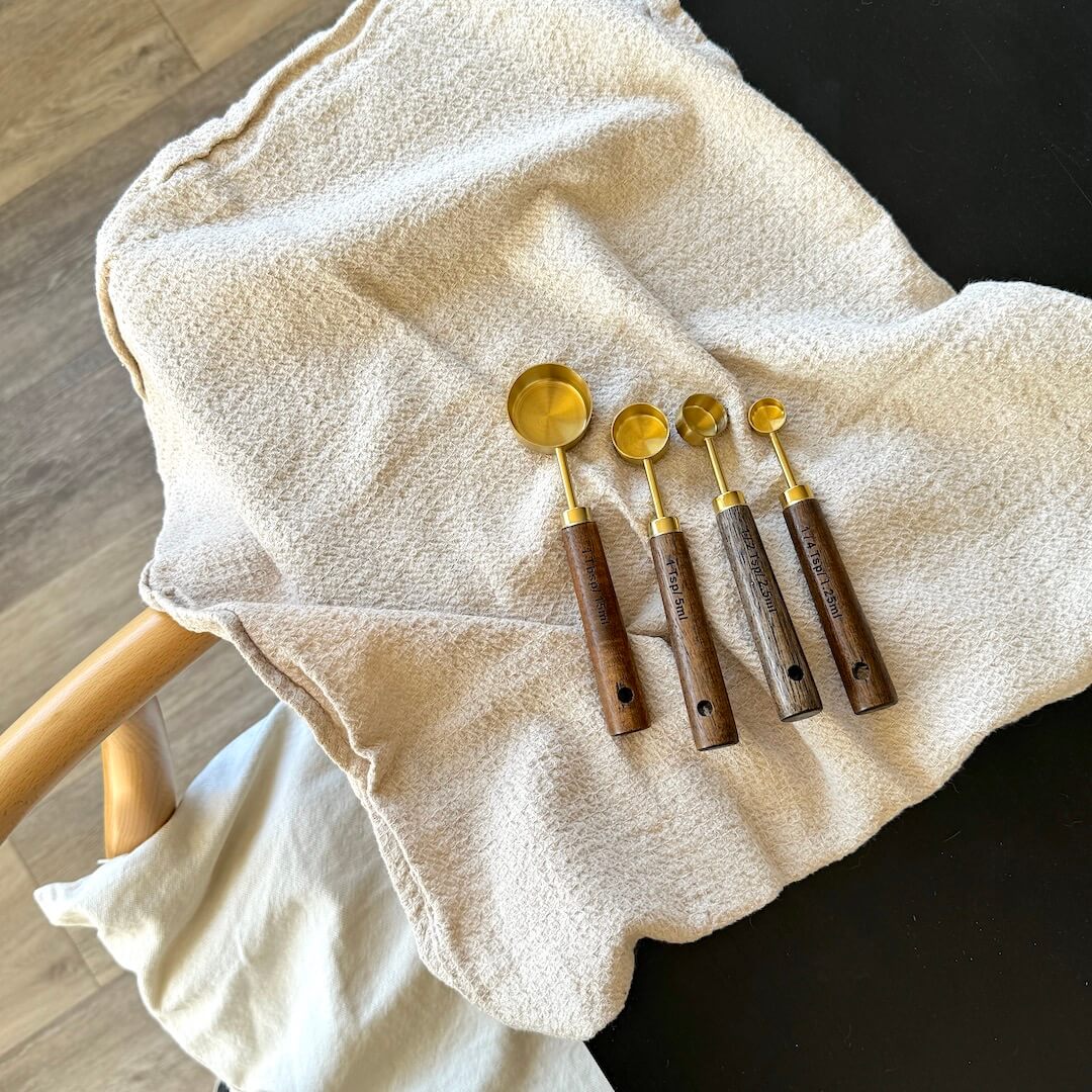 Measuring Cup and Spoon Set with Wooden Handle - Measuring Tools - Measuring cup - Seravelle Home