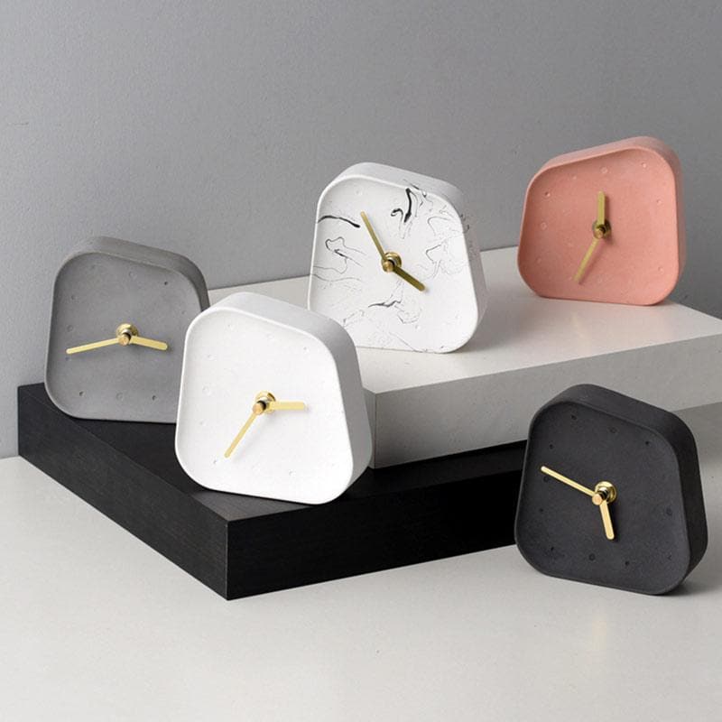 Minimalist Asymmetric Desk Clock - Clock - Dark Grey - Seravelle Home