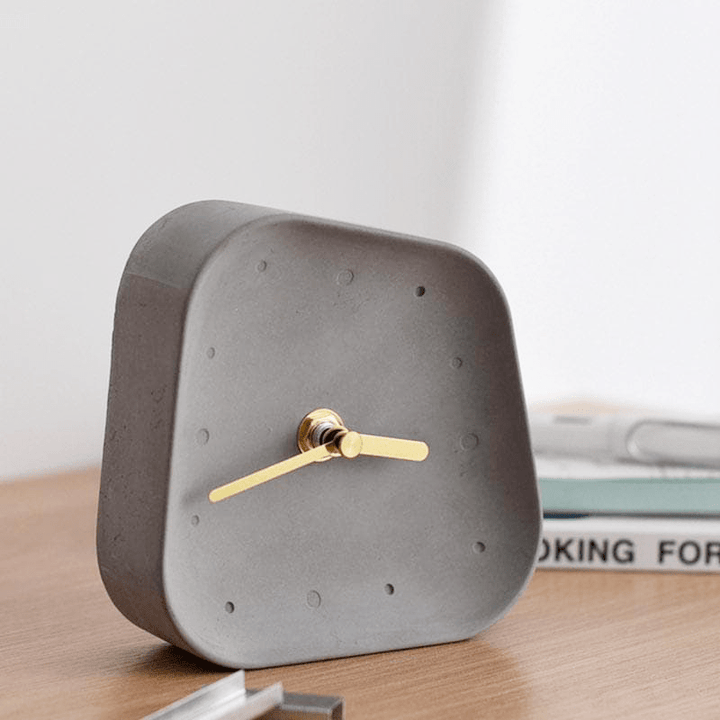 Minimalist Asymmetric Desk Clock - Clock - Grey - Seravelle Home