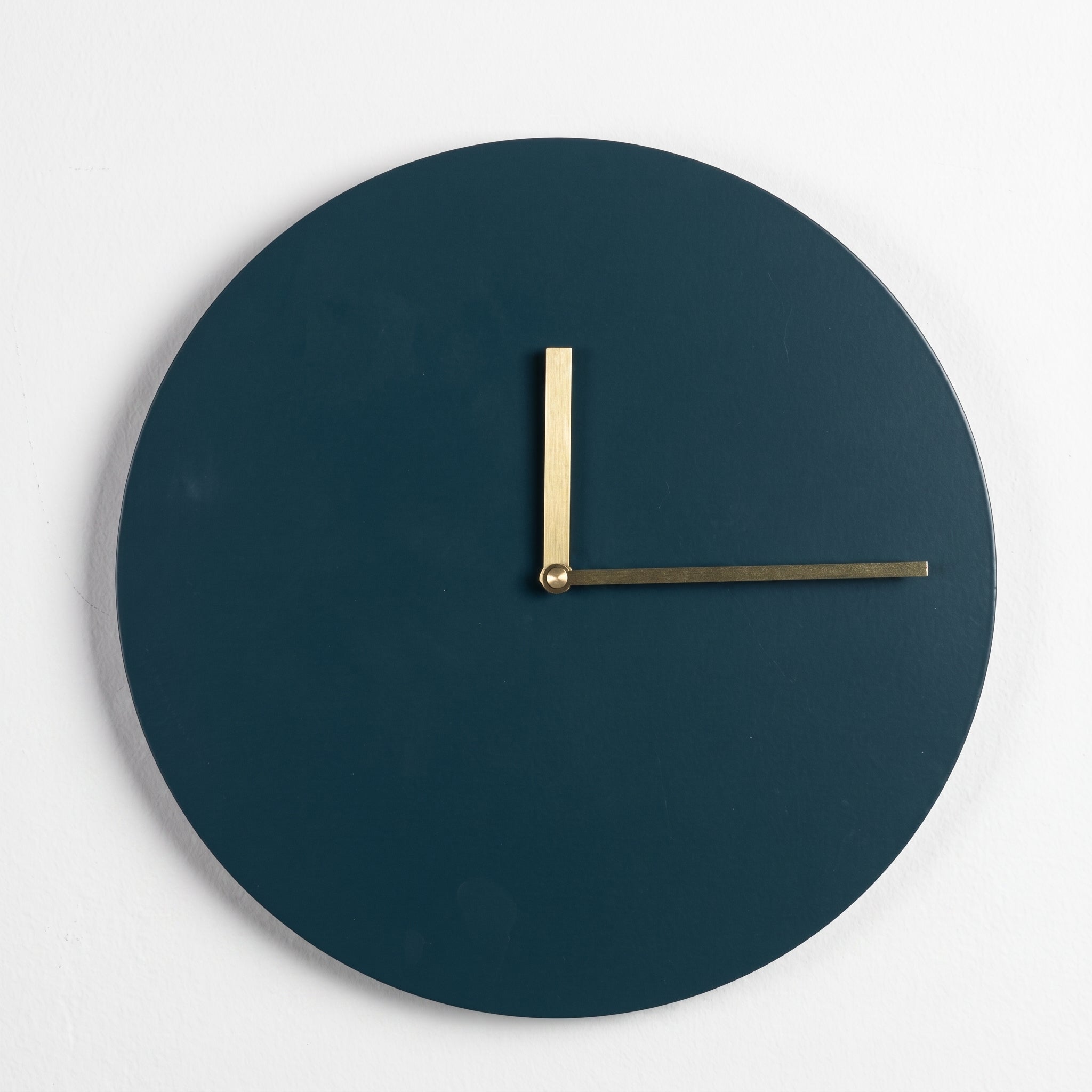 Minimalist Round Wall Clock without Numbers - Wall Clock - Dark Green - Seravelle Home