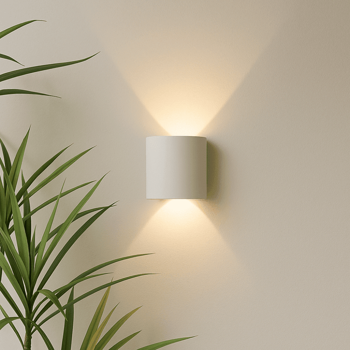 Modern LED Wall Light for Indoor & Outdoor Use in Black & White - Wall Light - 2W | White - Seravelle Home